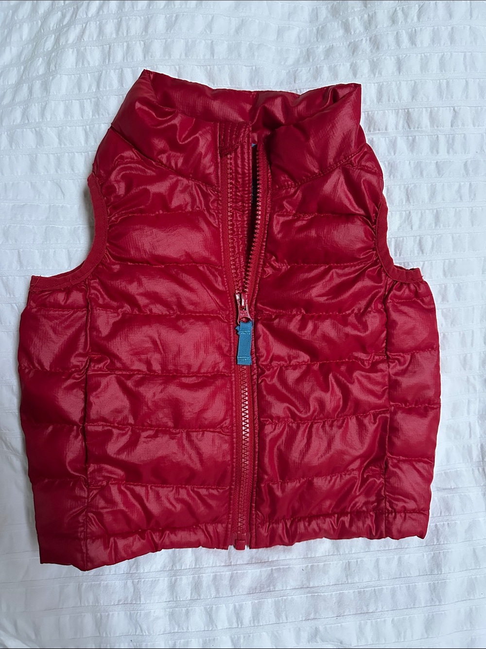 Primary Red Puffer Vest for Kids